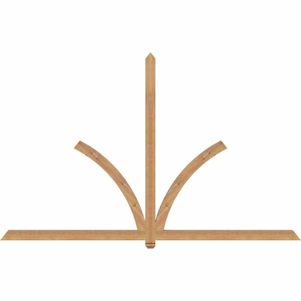 Ekena Millwork Redmond Timber Gable Bracket, Western Red Cedar, 108"W x 68"H x 3 1/2"D x 3 1/2"F, 15/12 Pitch GBW108X68X0404RED00SWR - main